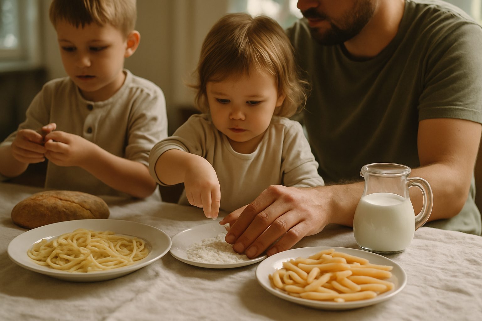 Quando il bambino mangia solo cibi bianchi: pasta, pane, latte