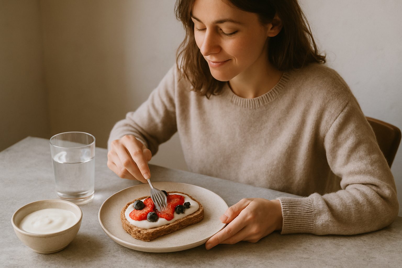 Fare colazione seduta, non in piedi