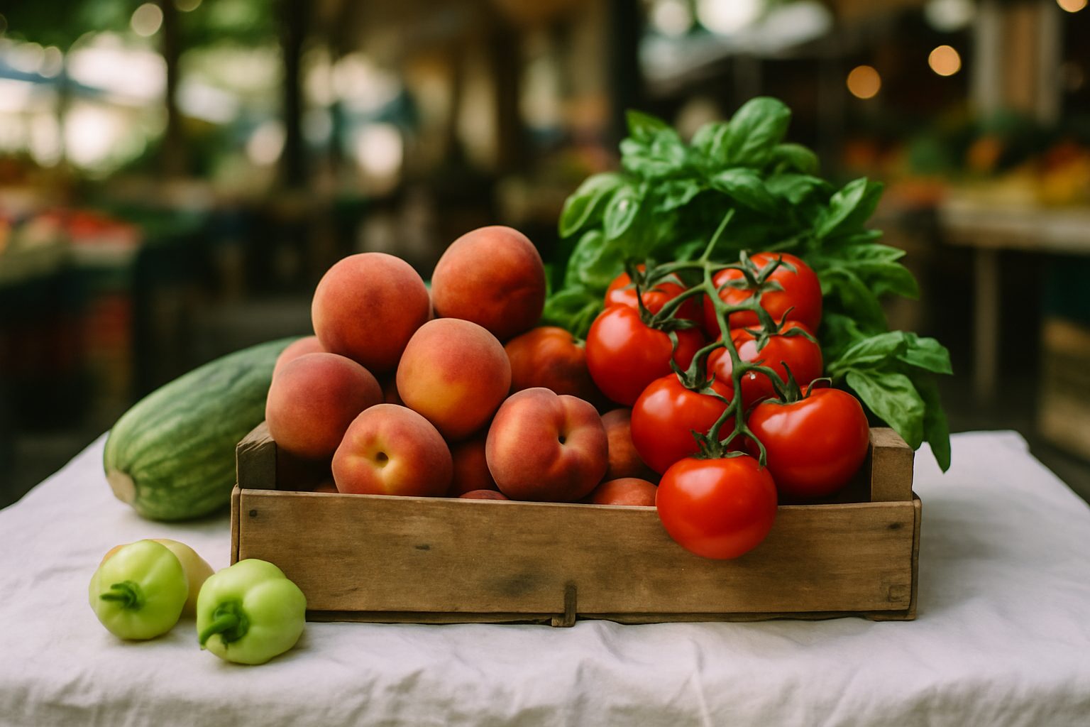 Cosa comprare a luglio: l'estate piena, pesche e pomodori