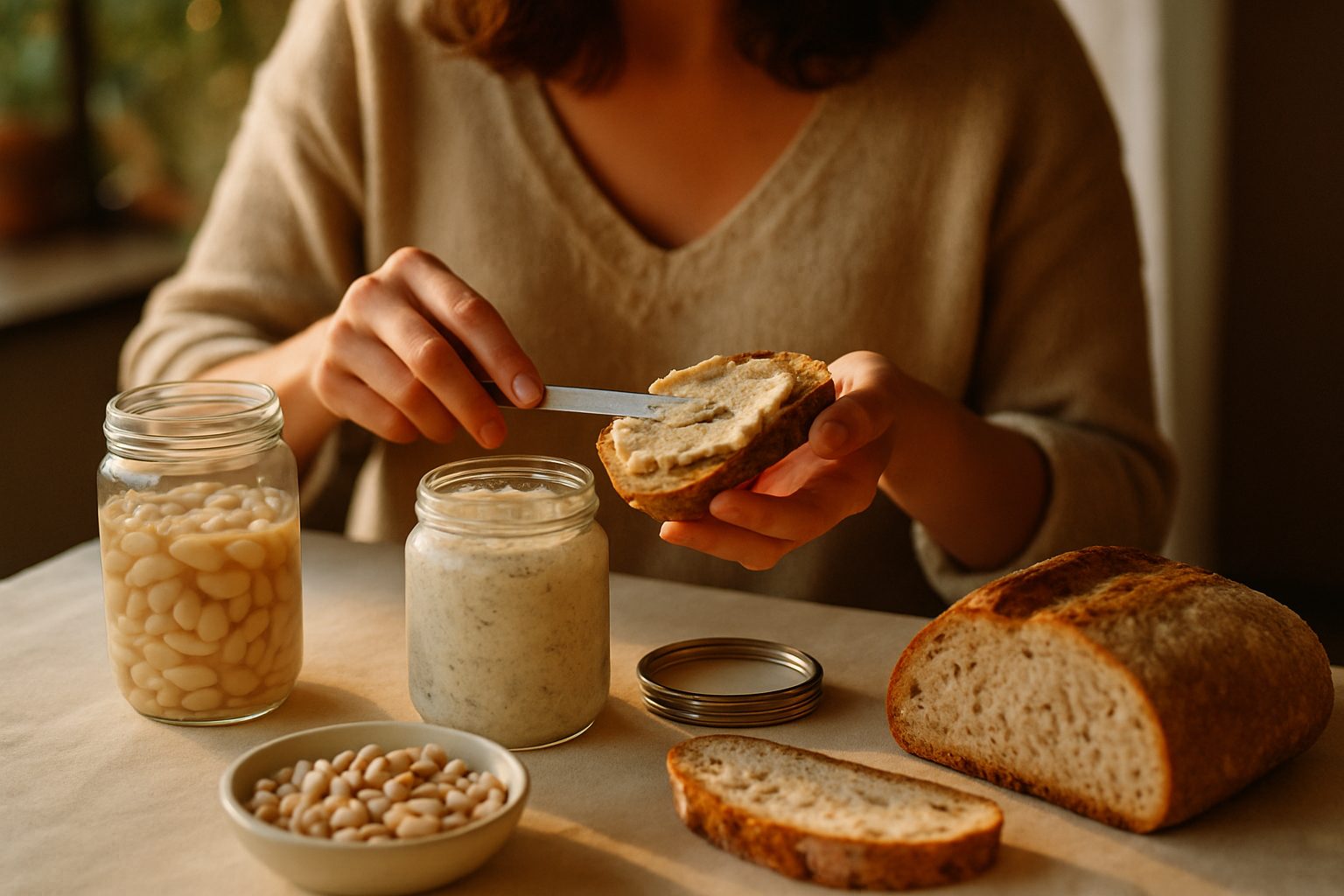 Crema spalmabile di fagioli al posto del paté
