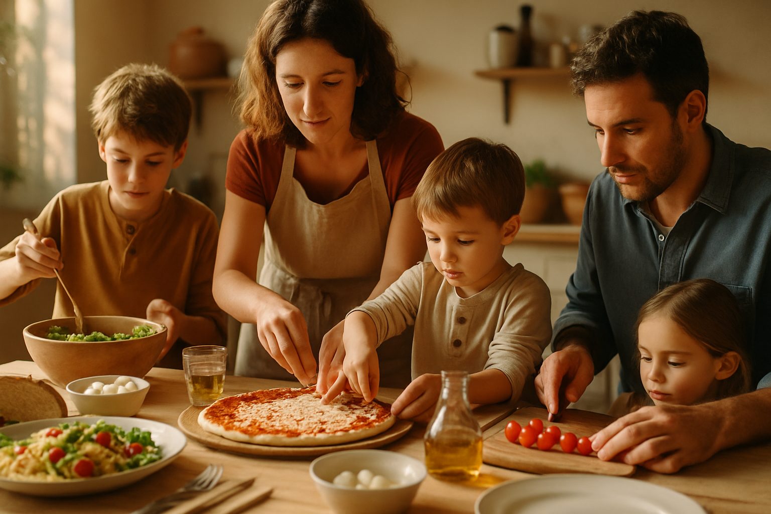 Cucinare con bambini di età diverse: dare a ognuno il suo compito