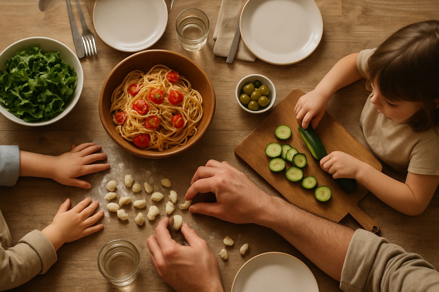 Cucinare coi bambini senza che la cucina diventi un campo di guerra