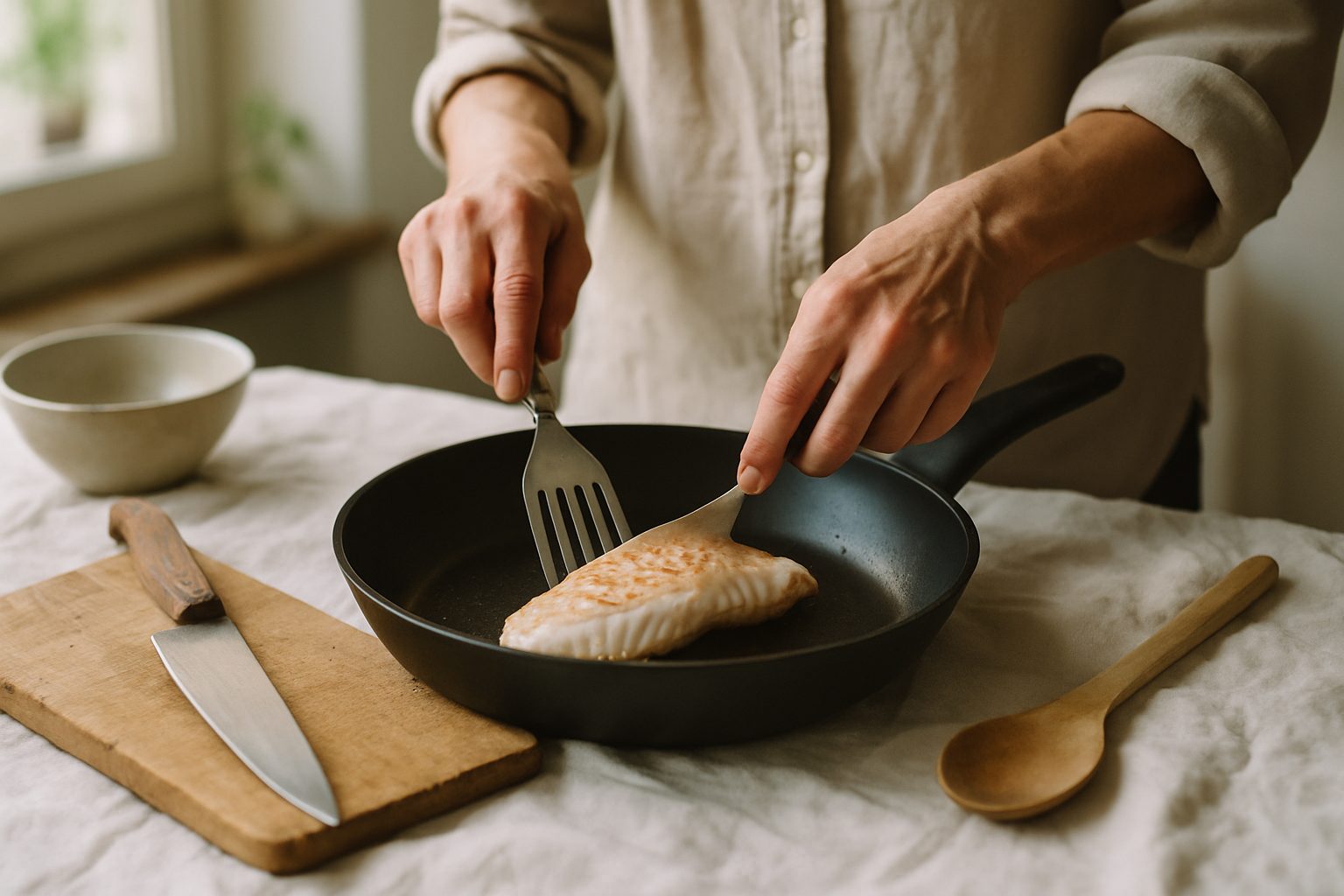 Cuocere il pesce senza farlo attaccare