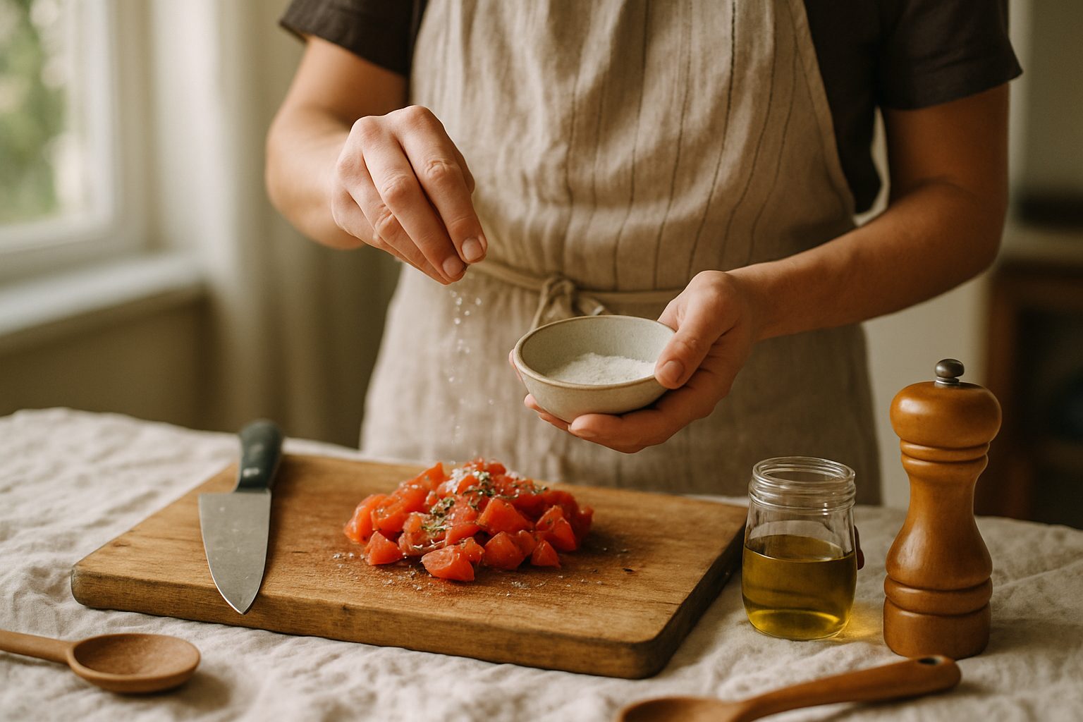 Dosare il sale: imparare a salare a occhio