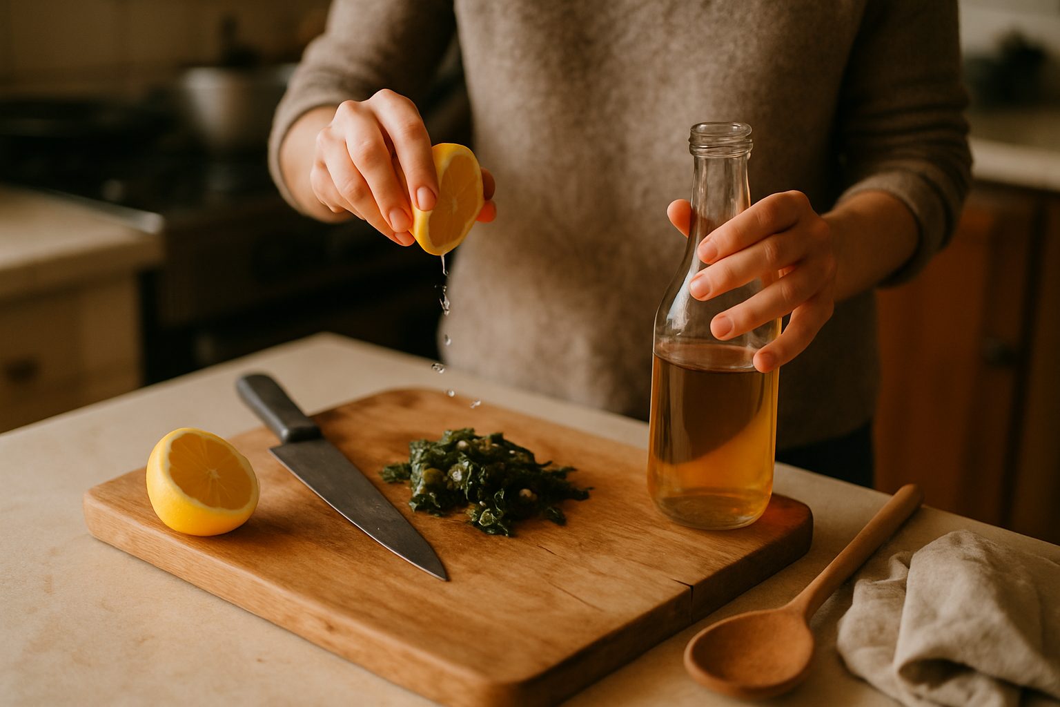Insaporire con gli acidi: limone e aceto a fine cottura