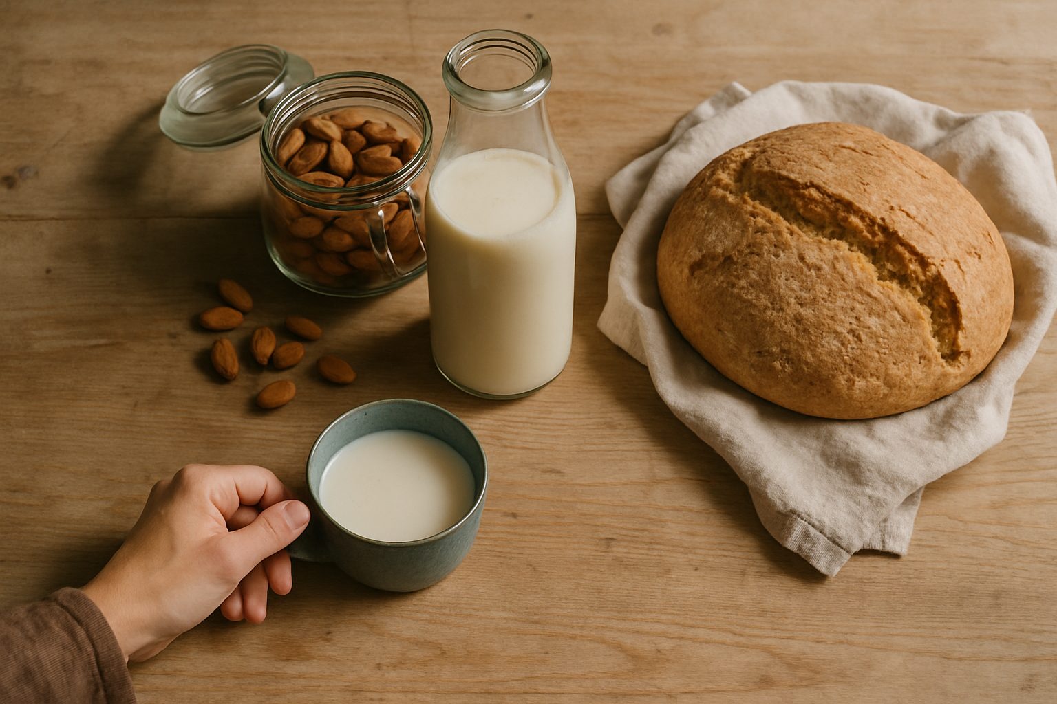 Latte di mandorla vero: solo mandorle e acqua, niente altro