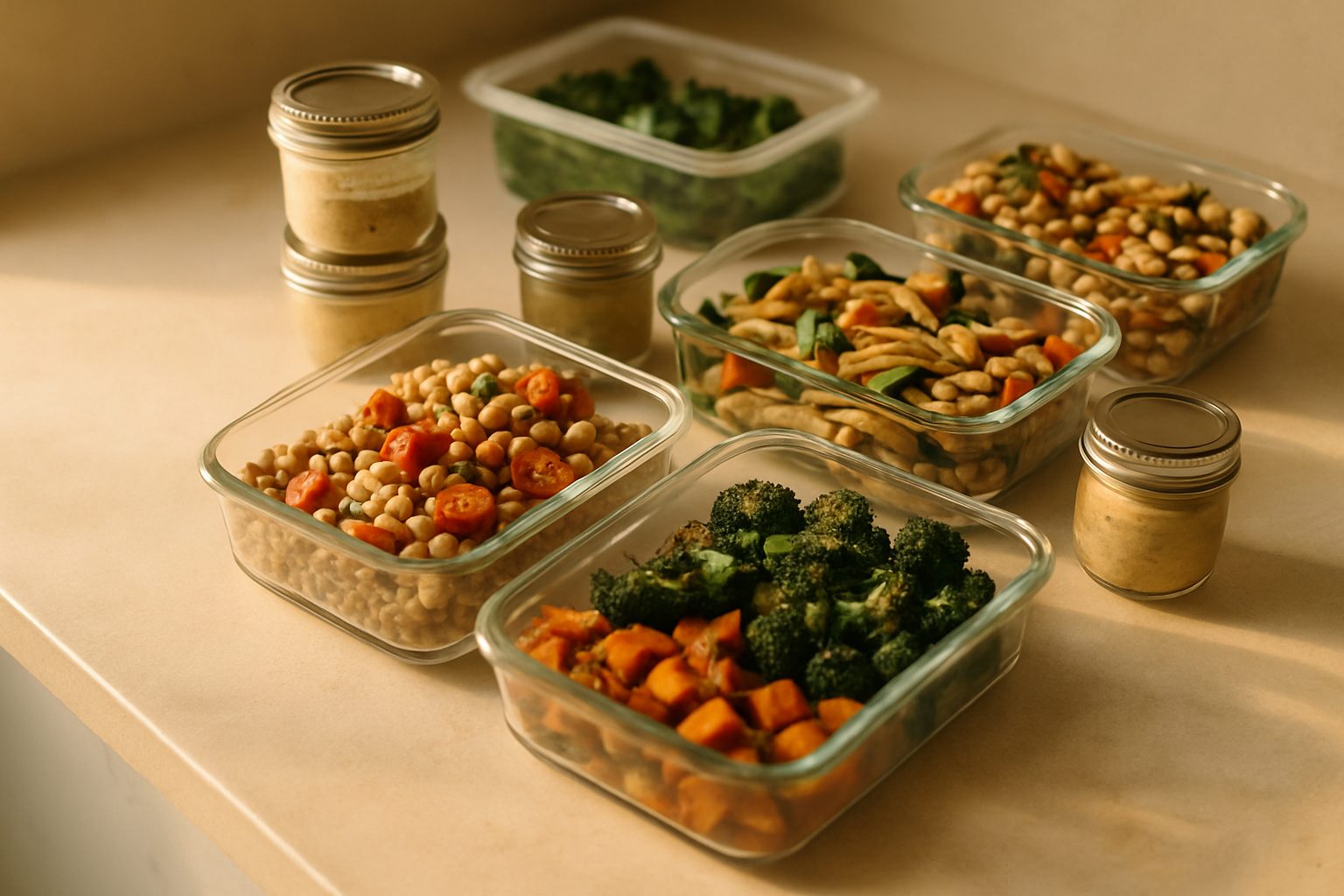Meal prep vegetariano: una settimana senza carne, senza fatica