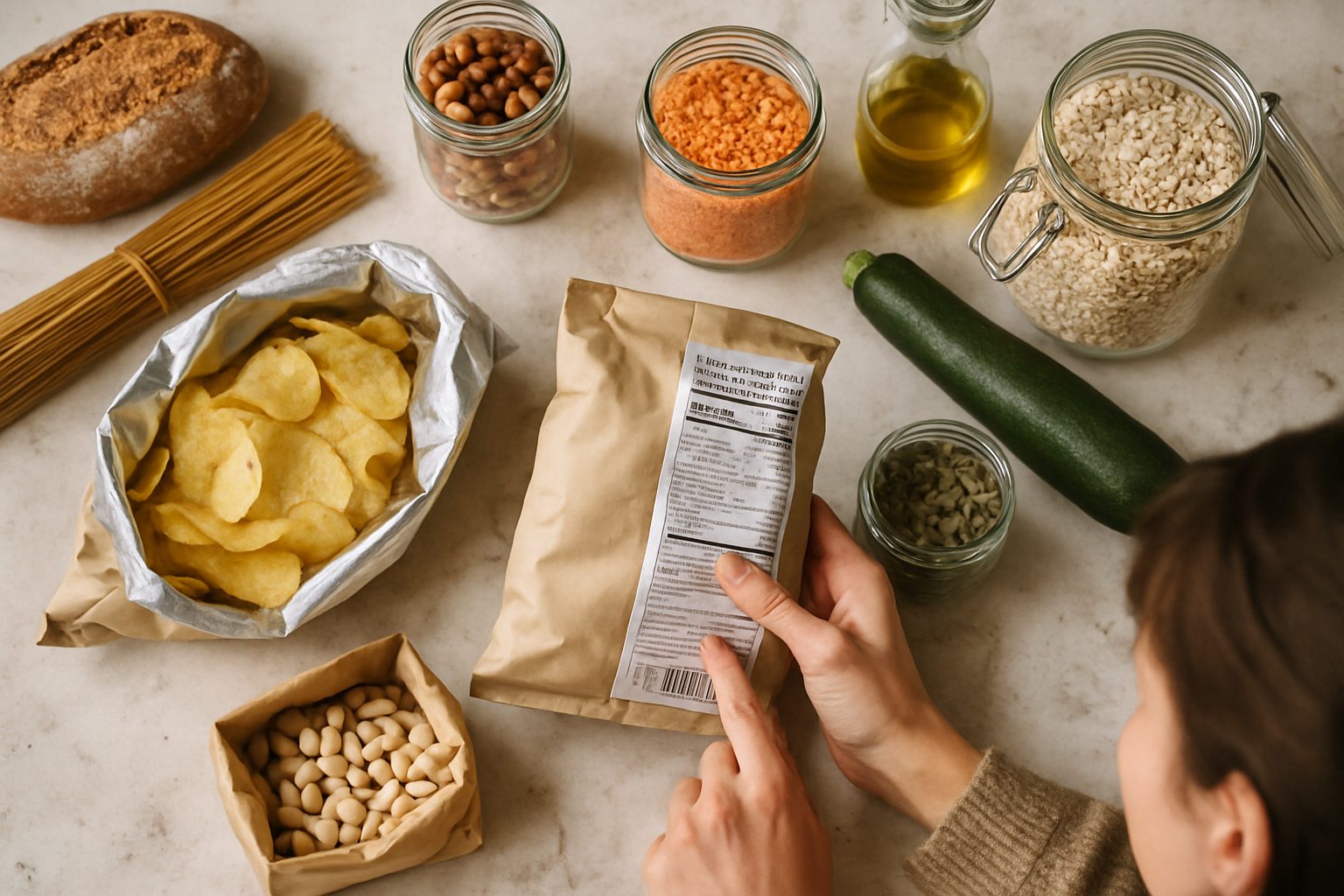 Le patatine e gli snack salati: leggere oltre il sacchetto gonfio