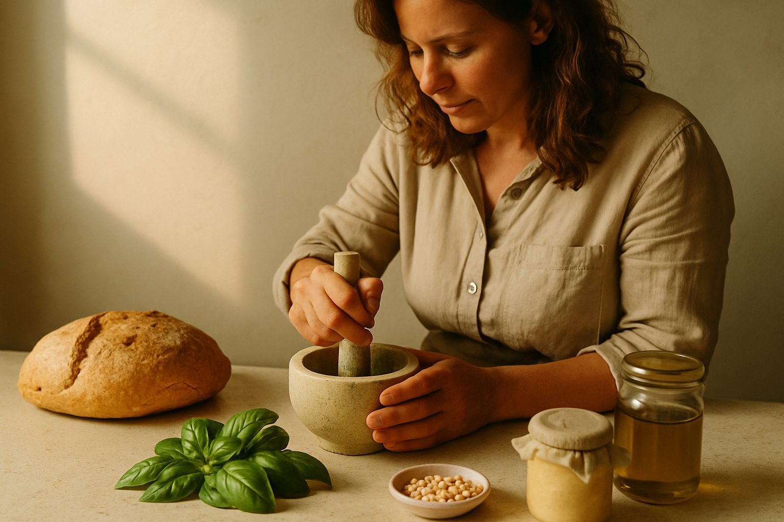 Il pesto al mortaio sa di un'altra cosa rispetto al frullatore