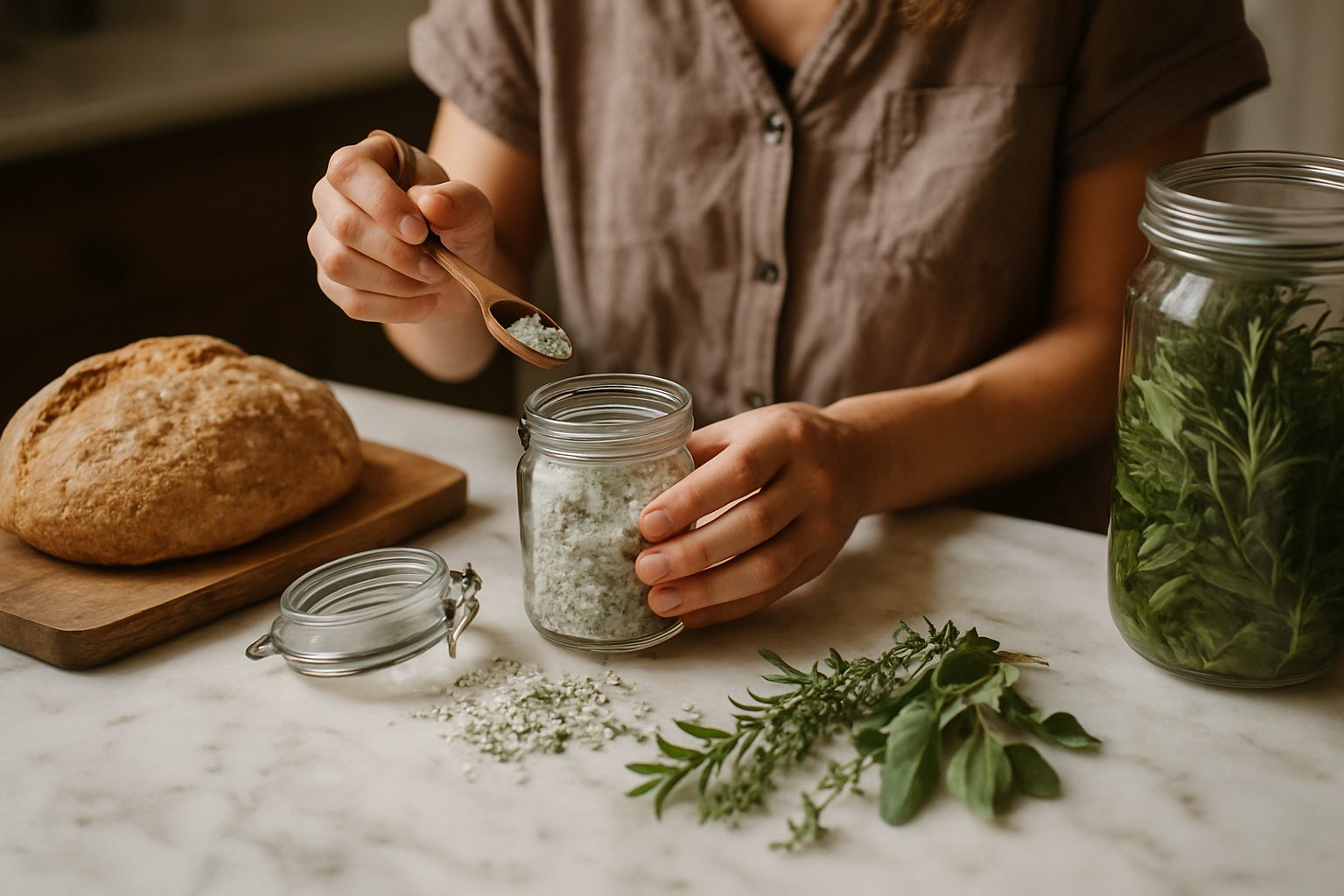 Il sale aromatizzato alle erbe del tuo orto
