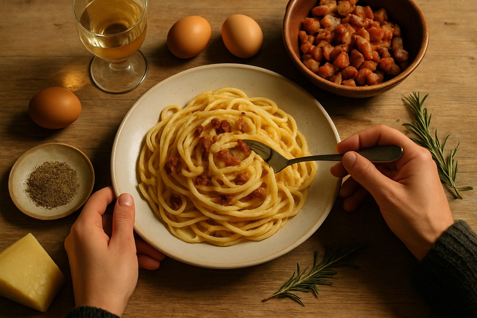 La vera carbonara e i suoi miti: indagine su un piatto recente