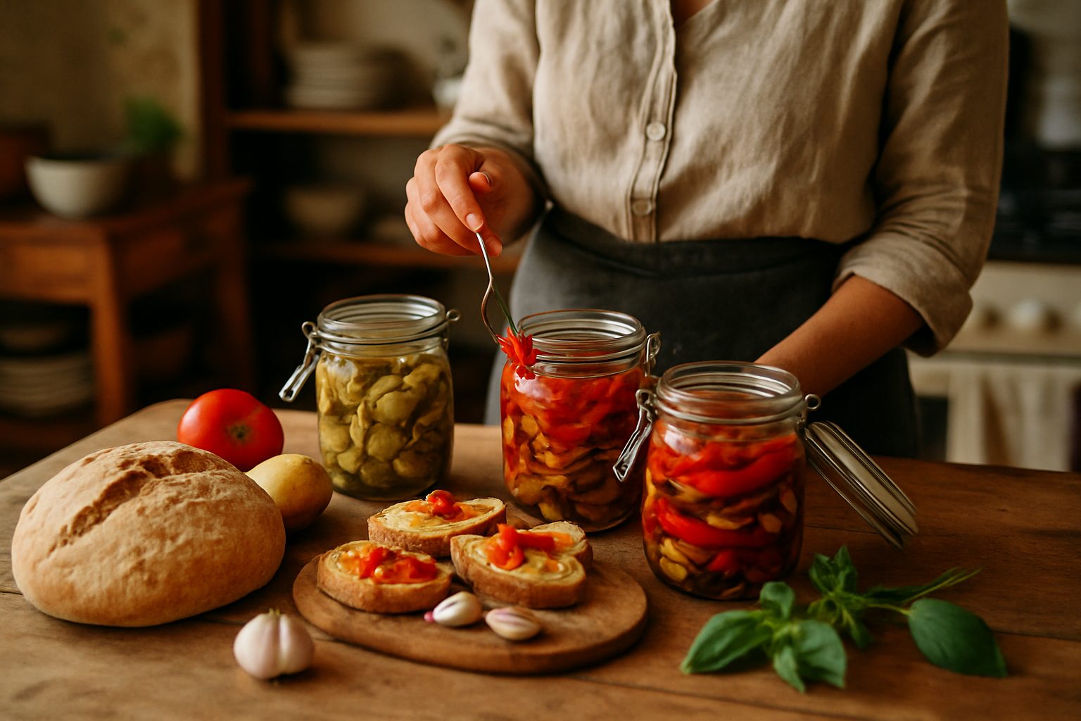 Le verdure sott'olio in sicurezza: l'acido prima di tutto