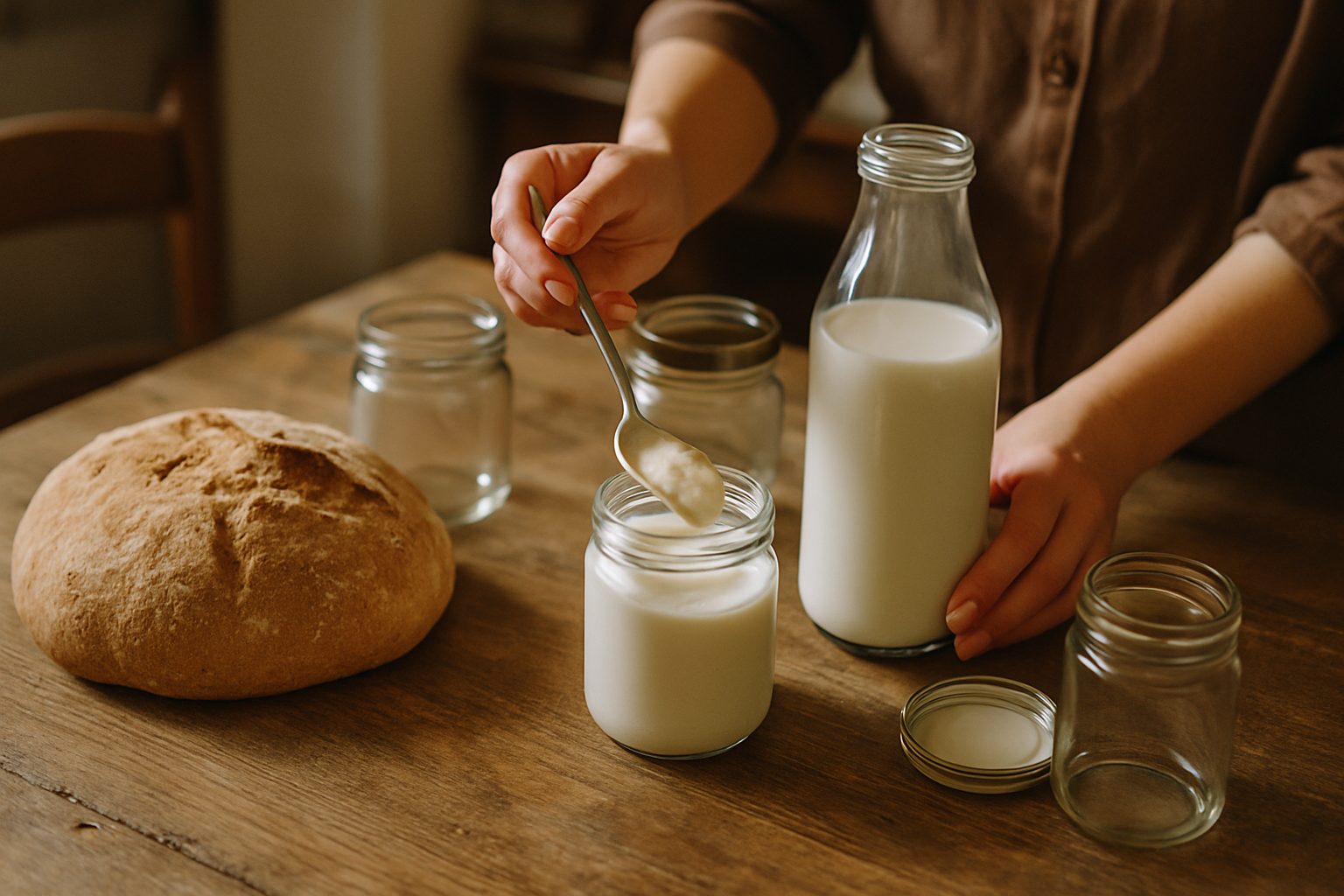 Lo yogurt in casa: un cucchiaio di quello vecchio e il latte
