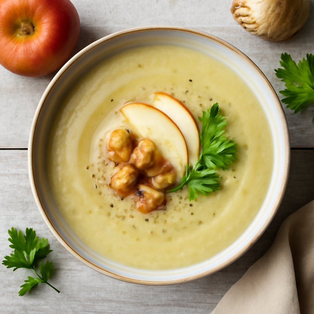 Apfel-Sellerie-Cremesuppe