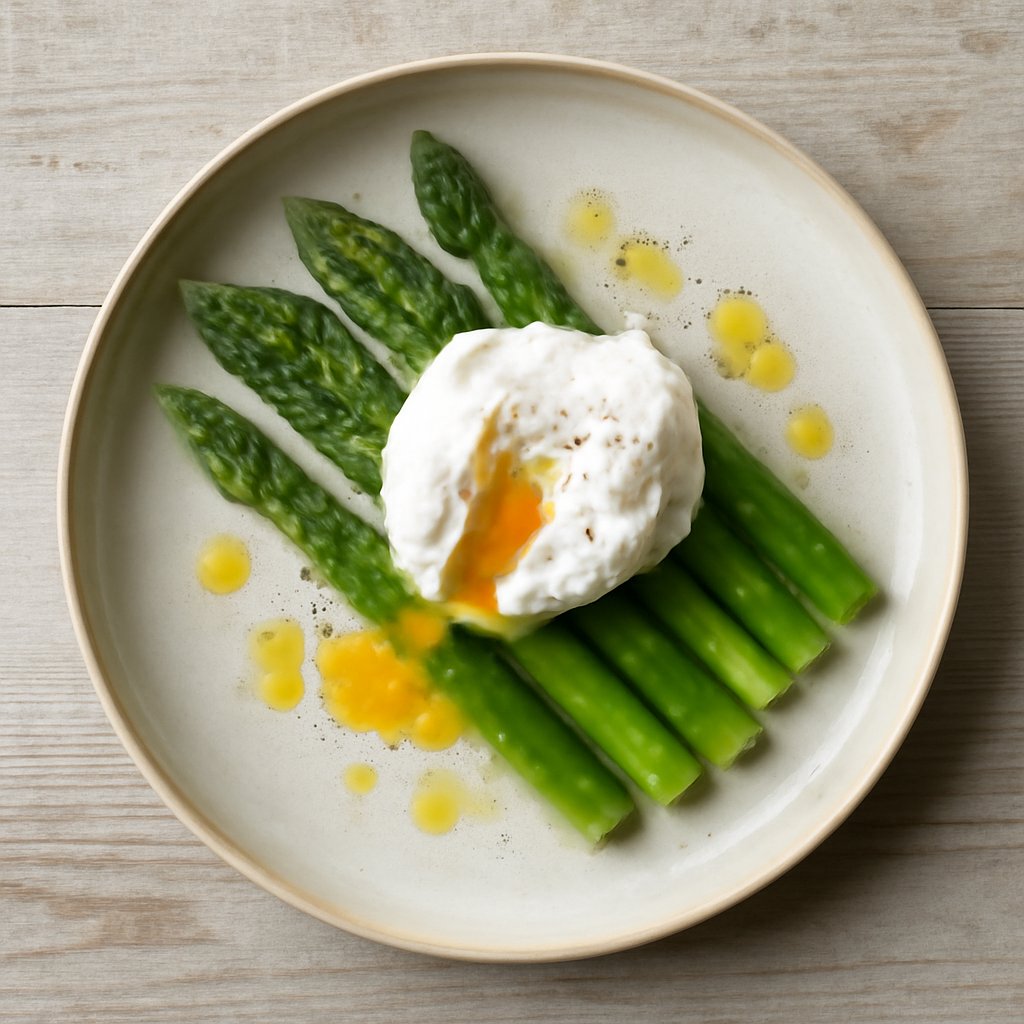 Asparagi sottovuoto con uovo in camicia