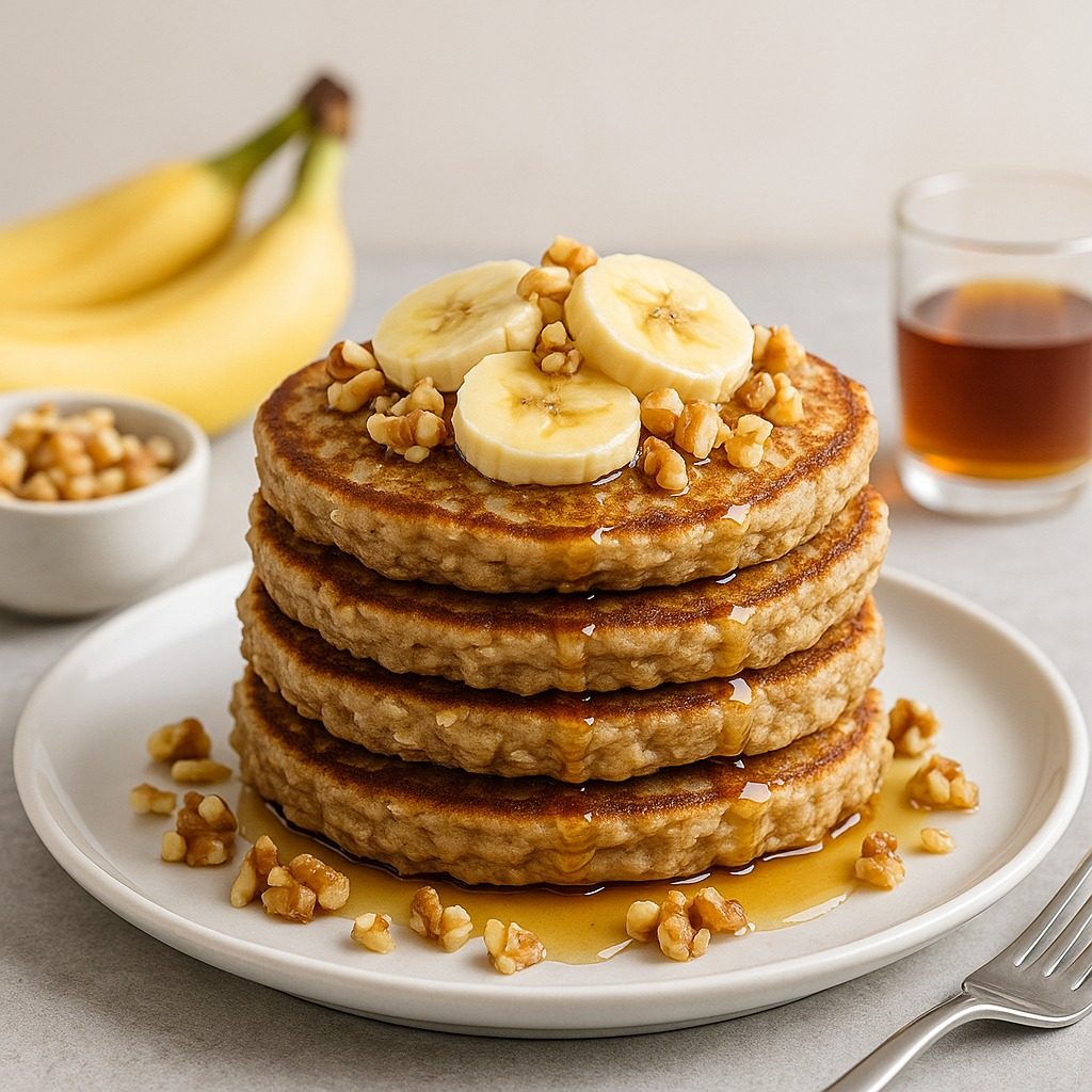 Banana Oatmeal Pancakes