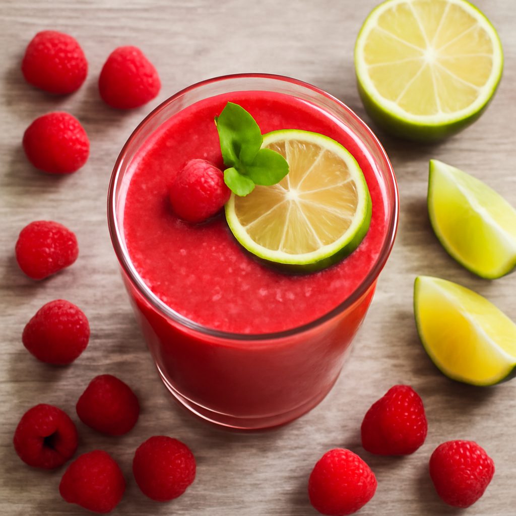 Bevanda lamponi e lime