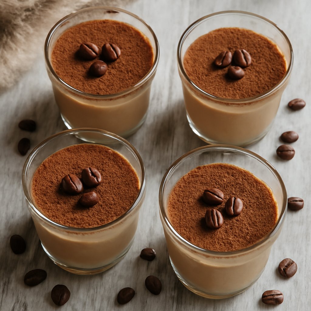 Bicchieri di semifreddo al caffè (senza lattosio)