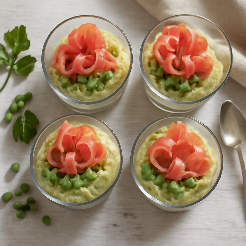 Bicchierini prosciutto e piselli