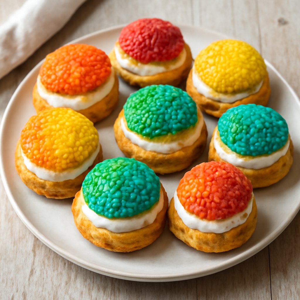 Bignè arcobaleno