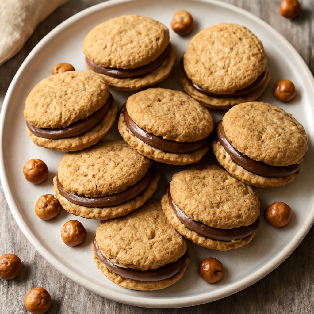 Biscotti alle nocciole e crema gianduia (senza uova)