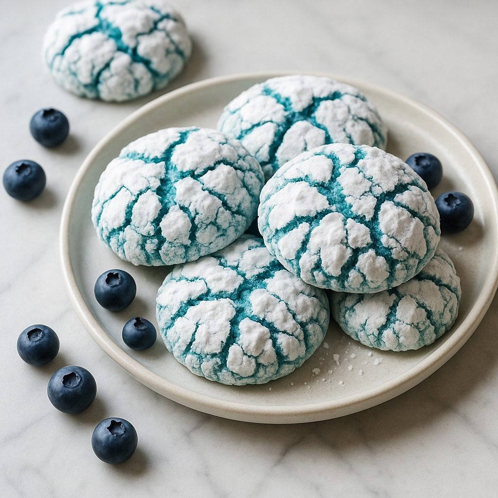 Blueberry Crinkle Cookies