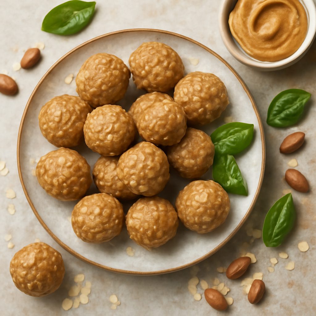 Bon bon all'avena e burro di arachidi