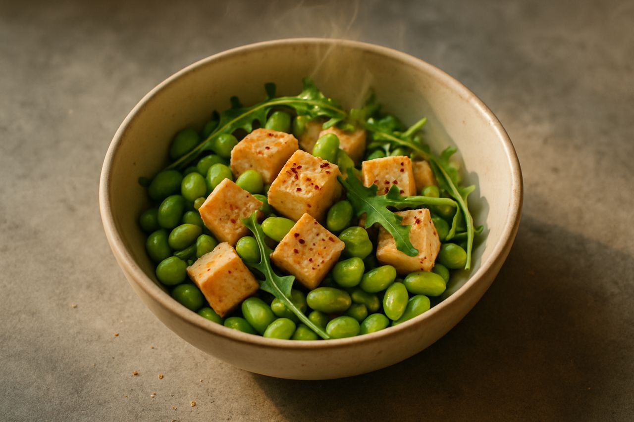 Bowl di Tofu e Edamame