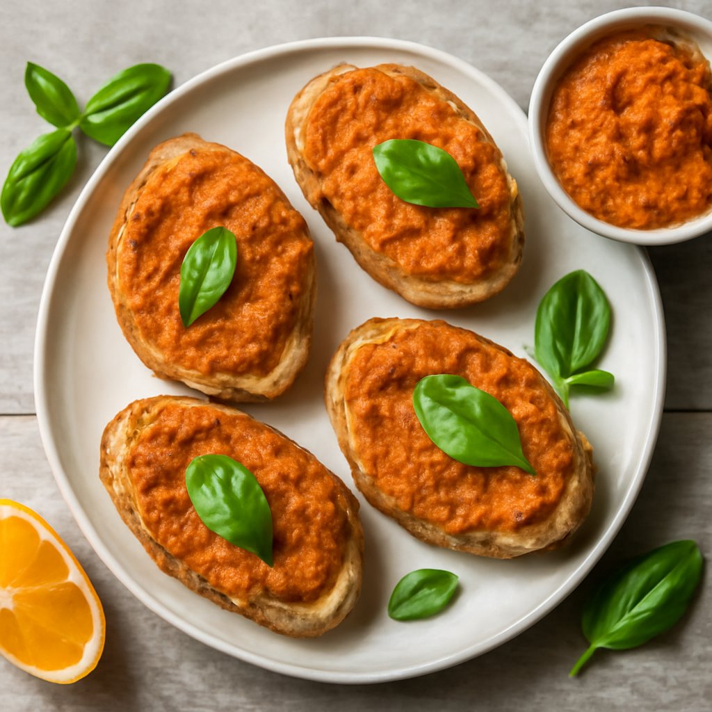Bruschette con patè di pomodori secchi all'arancio
