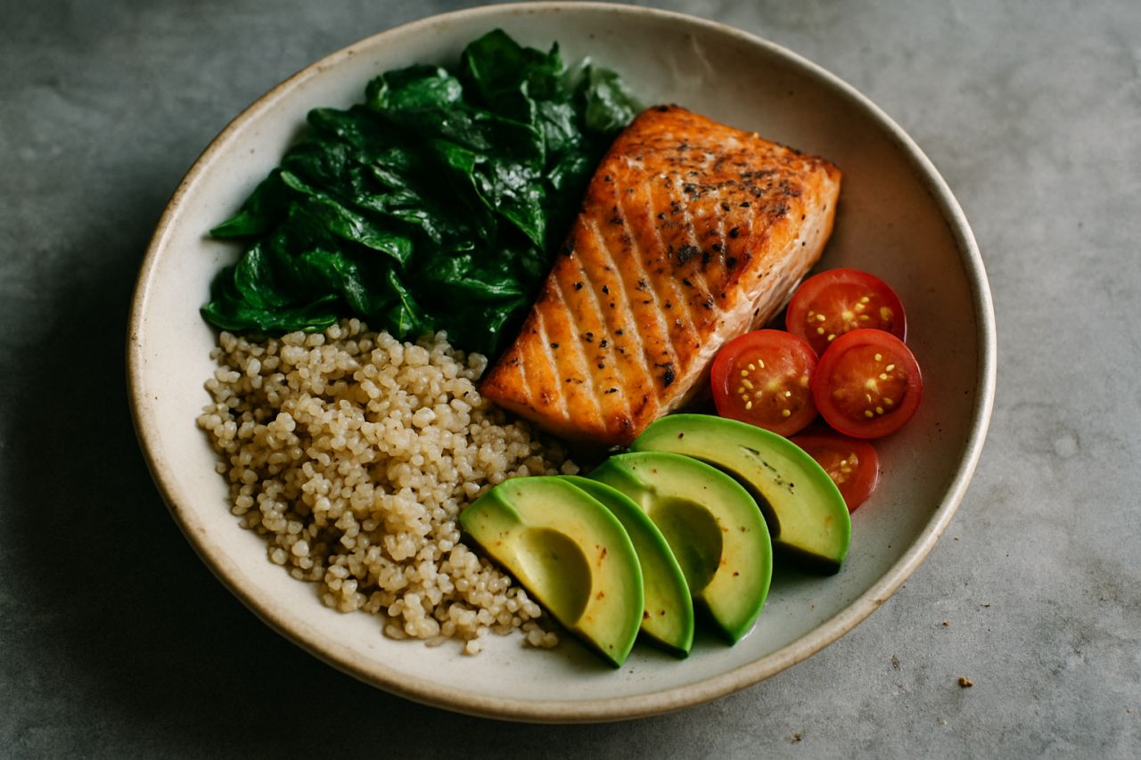 Buddha Bowl di Salmone e Spinaci