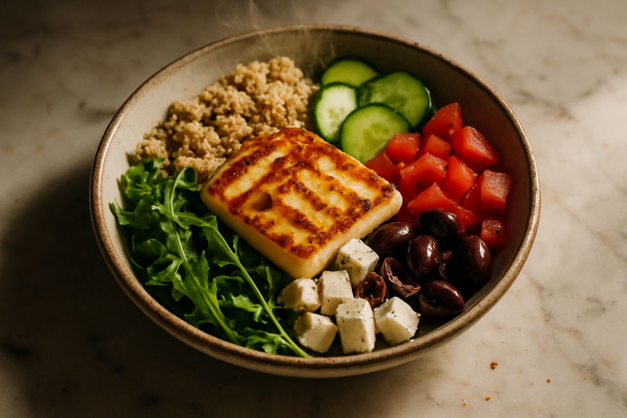Buddha Bowl Greca con Halloumi