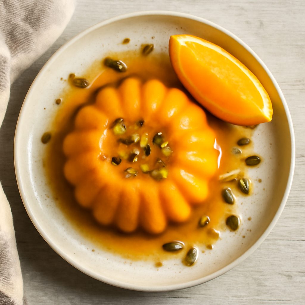 Budino di zucca e arancia
