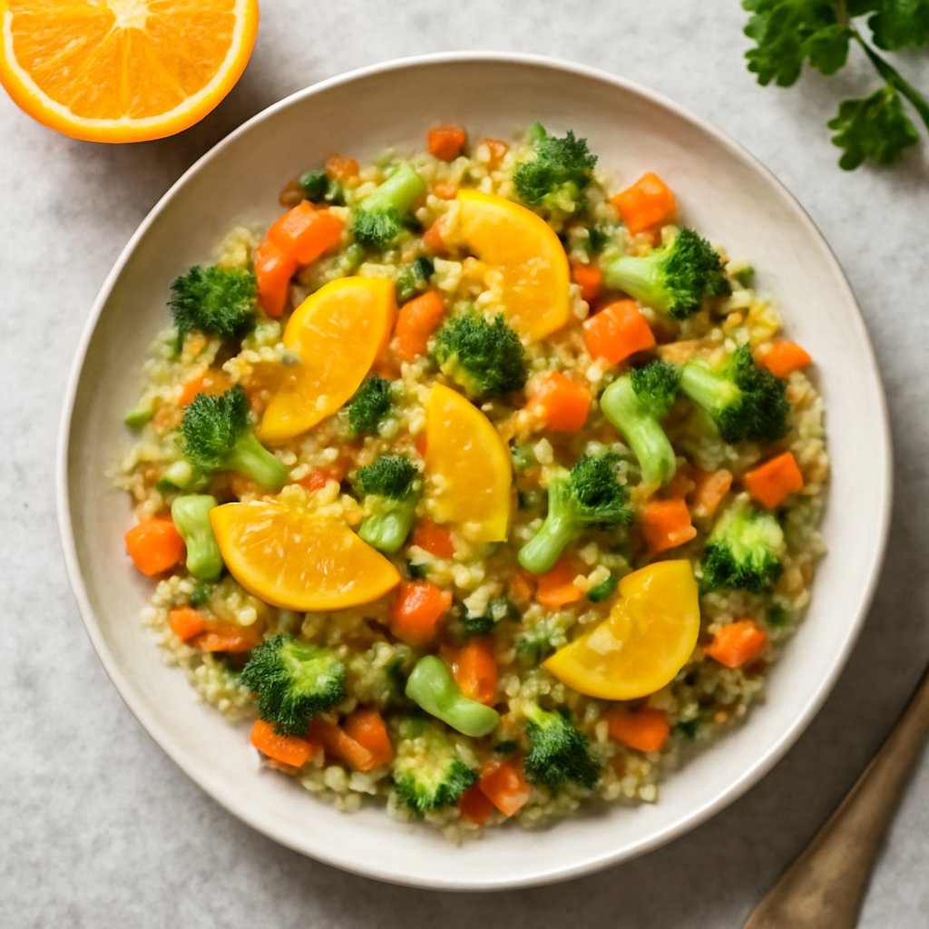 Bulgur all'arancia con verdure