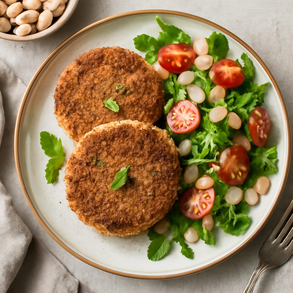 Burger speziati di quinoa e cannellini