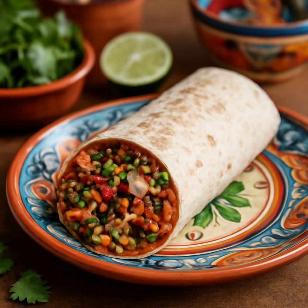 Burrito Messicano Light con Fagioli Neri e Cavolfiore Riso