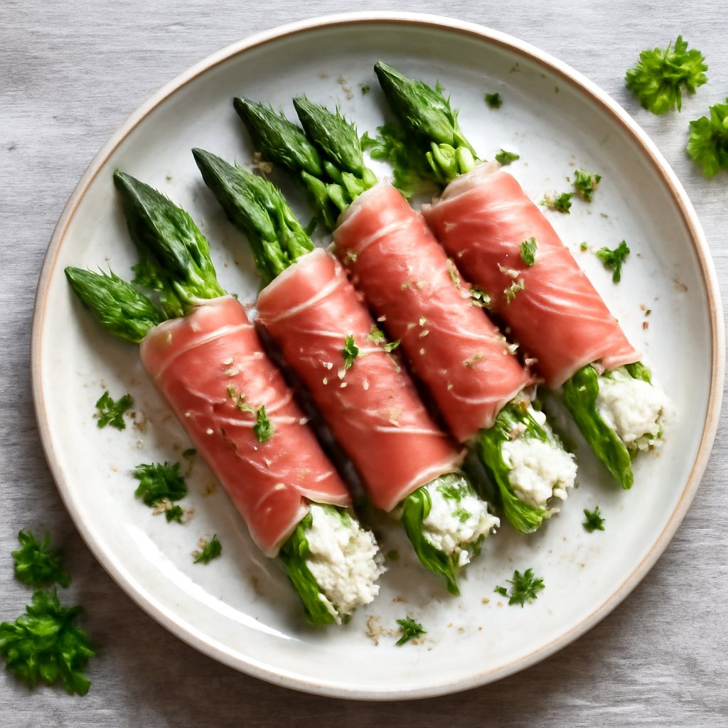 Cannoli di asparagi e prosciutto