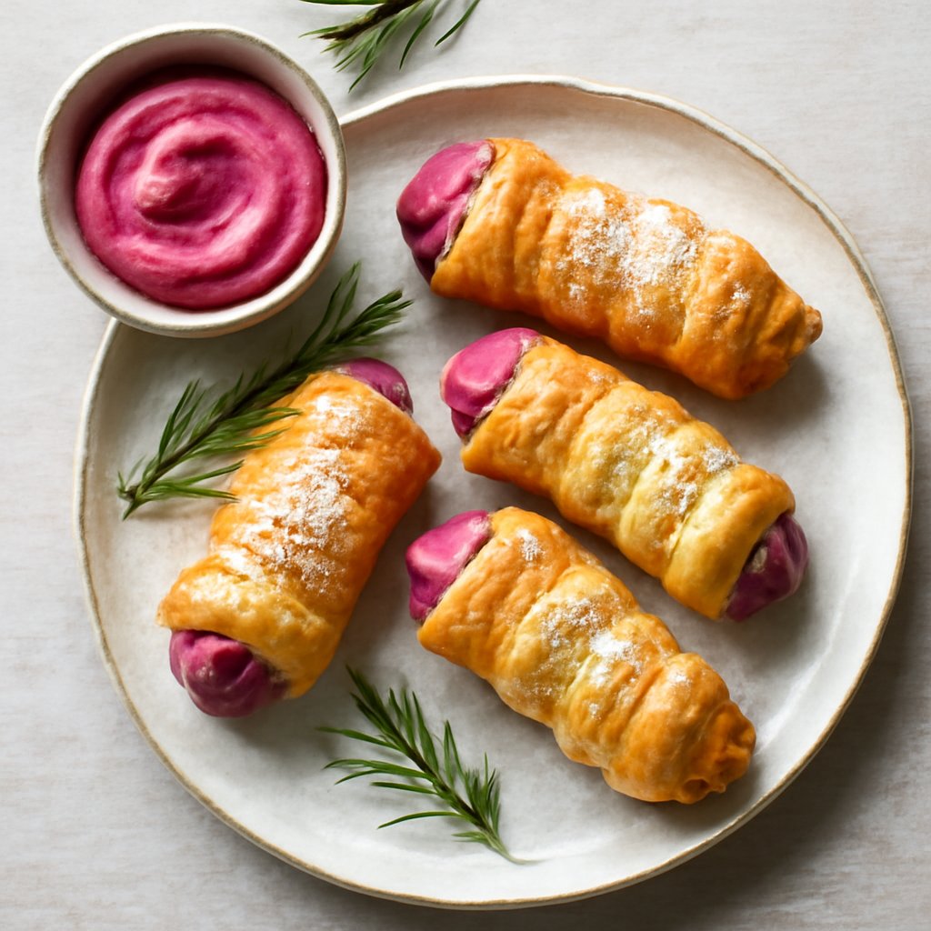 Cannoncini alla crema di vino rosso