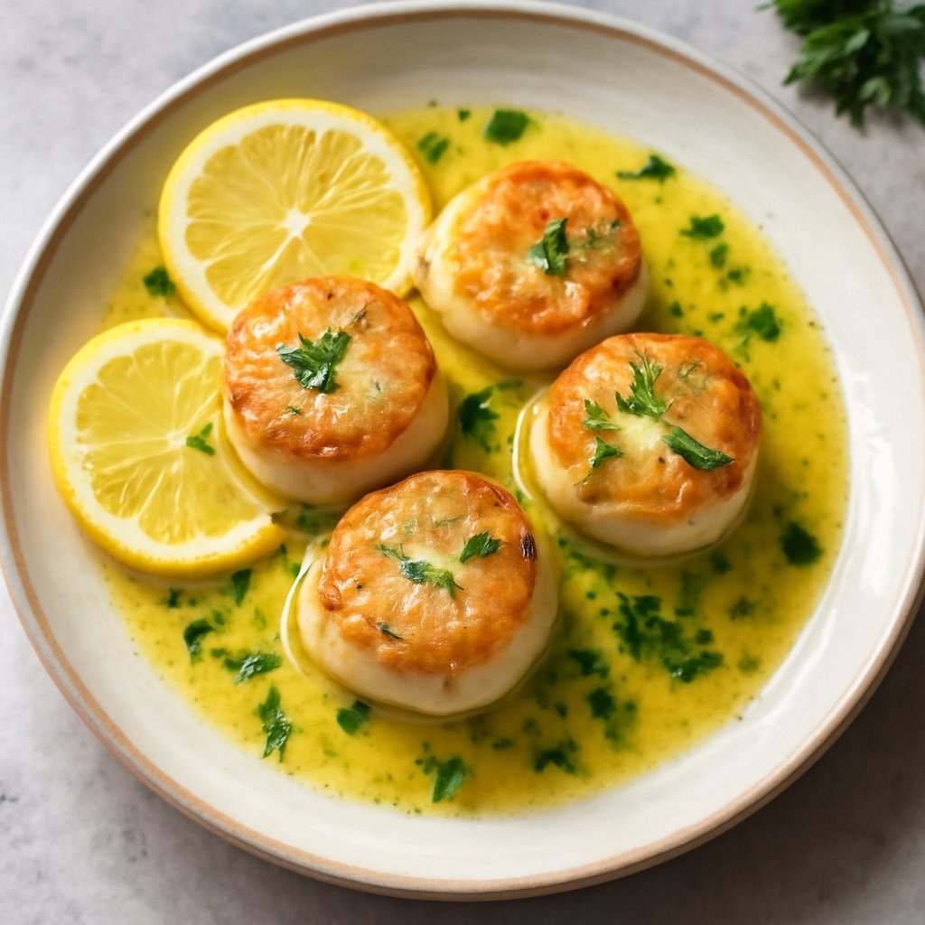 Capesante sottovuoto in salsa di burro e limone