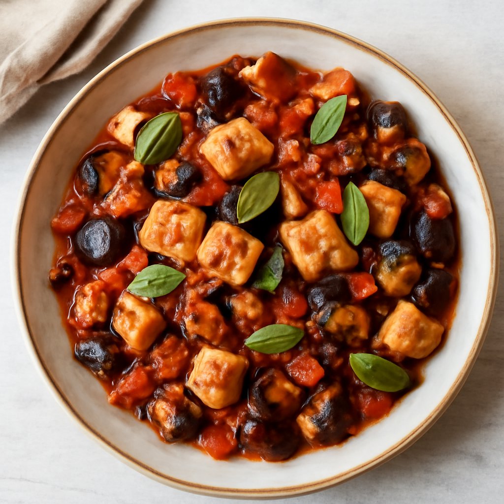 Caponata di pesce spada e melanzane
