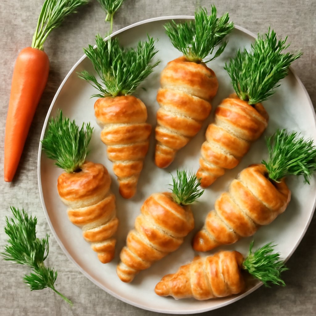 Carotine di pasta sfoglia con ripieno alle carote