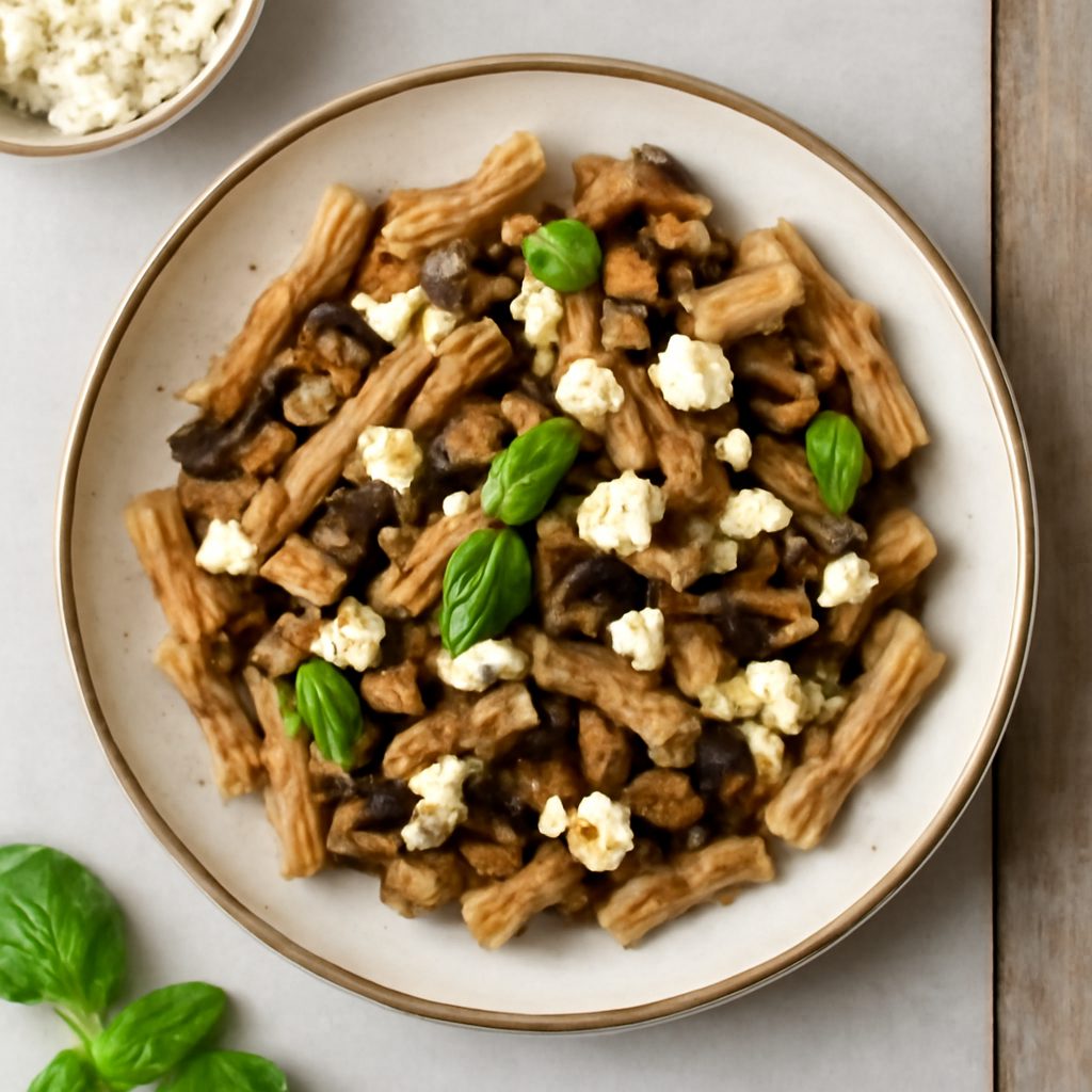Caserecce integrali con melanzane e Feta