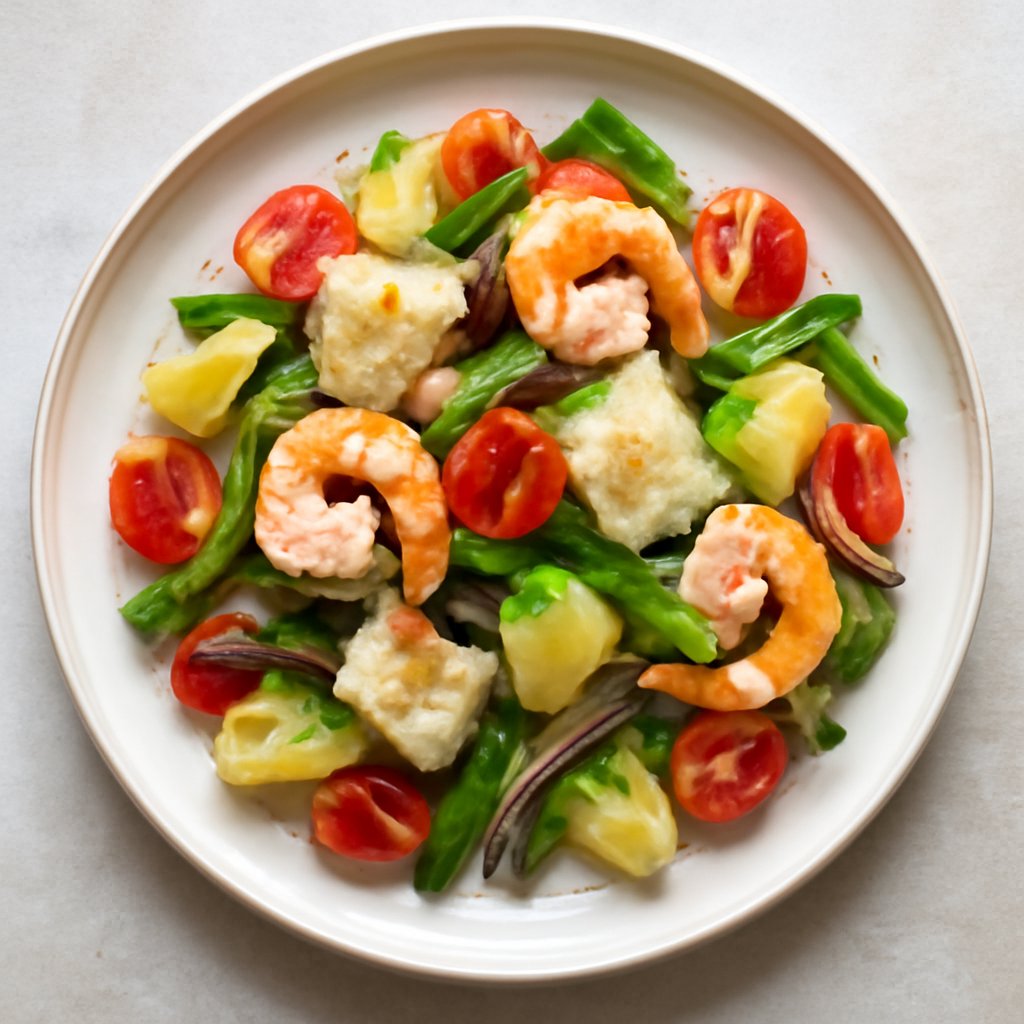 Catalana di pesce e verdure