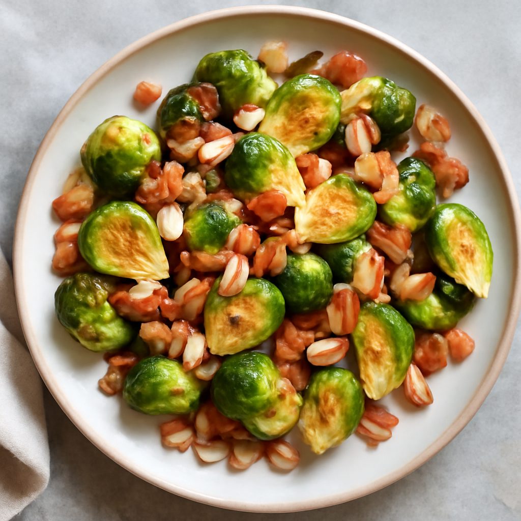 Cavoletti di Bruxelles con pancetta e mandorle