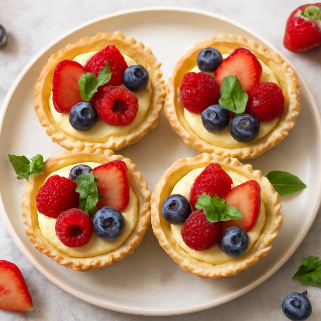 Cestini di crema e frutta