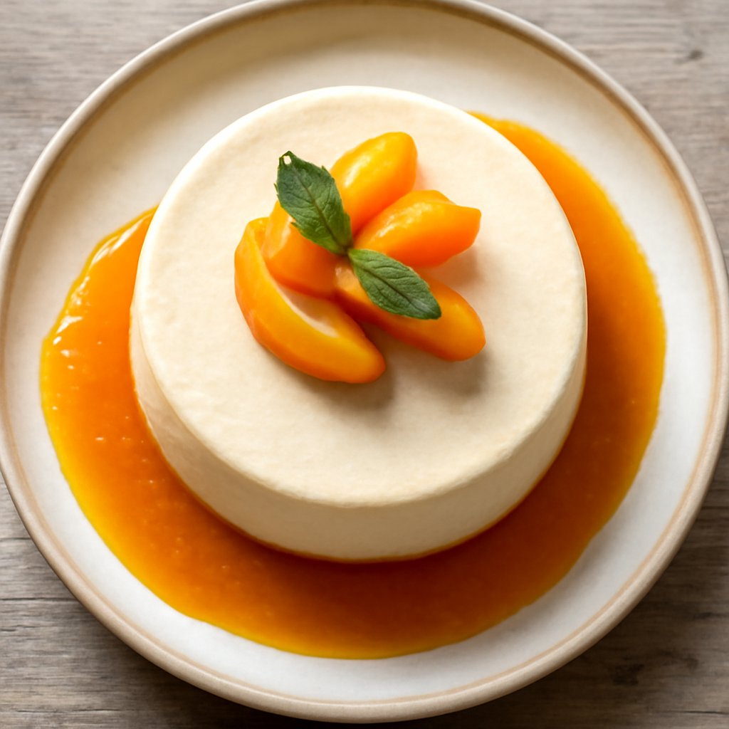 Cheesecake al vapore con coulis di pesche e albicocche (vegan)