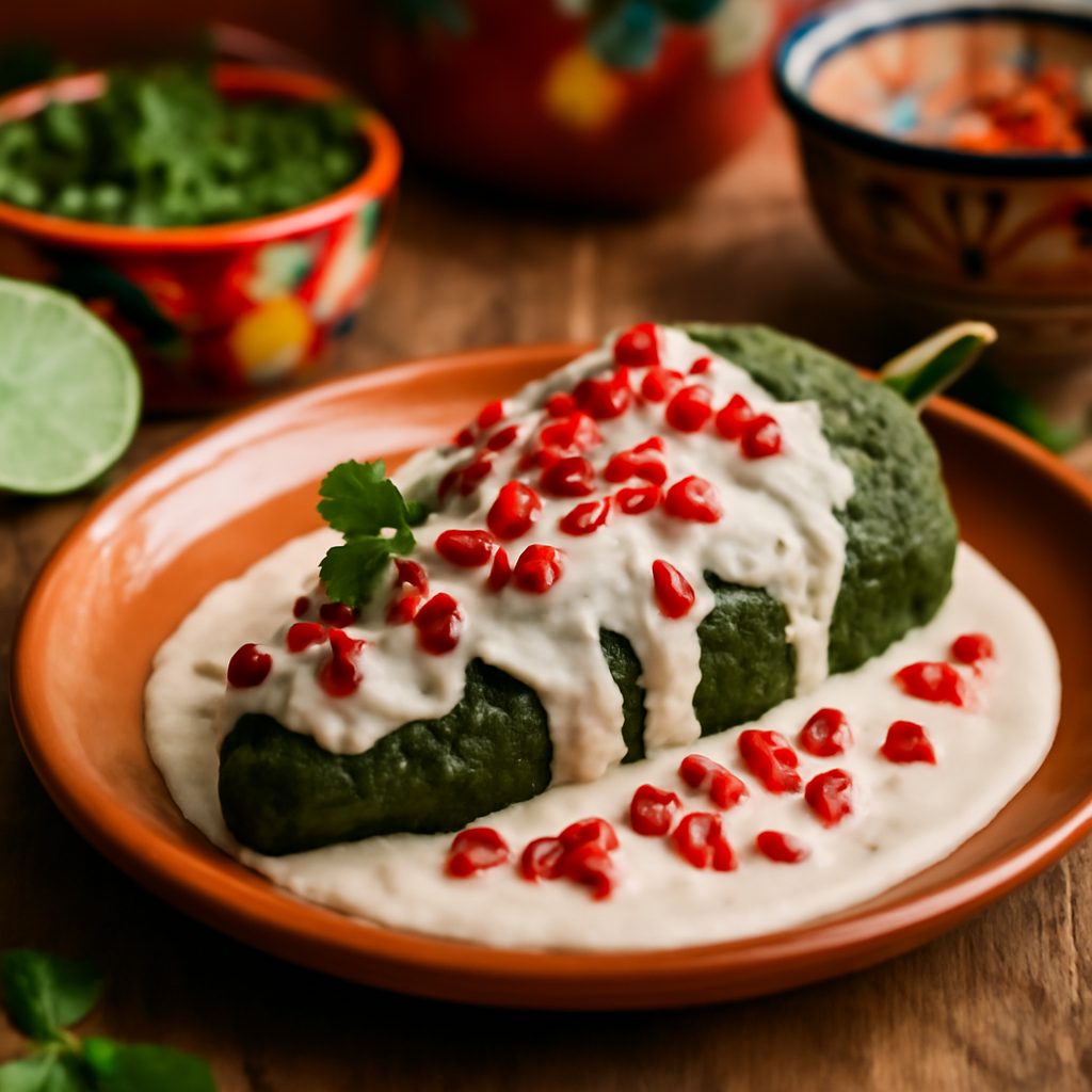 Chile en Nogada Light - Peperoncino Poblano Ripieno di Maiale e Salsa di Noci