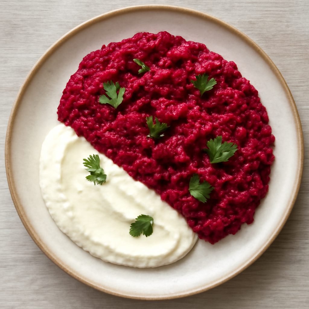 Chutney di barbabietola e crema al rafano