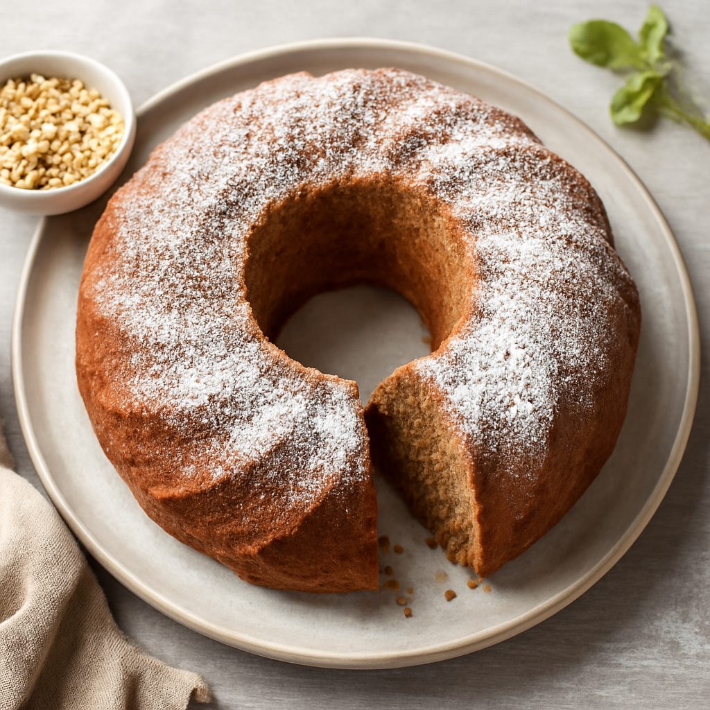 Ciambellone al kefir e orzo