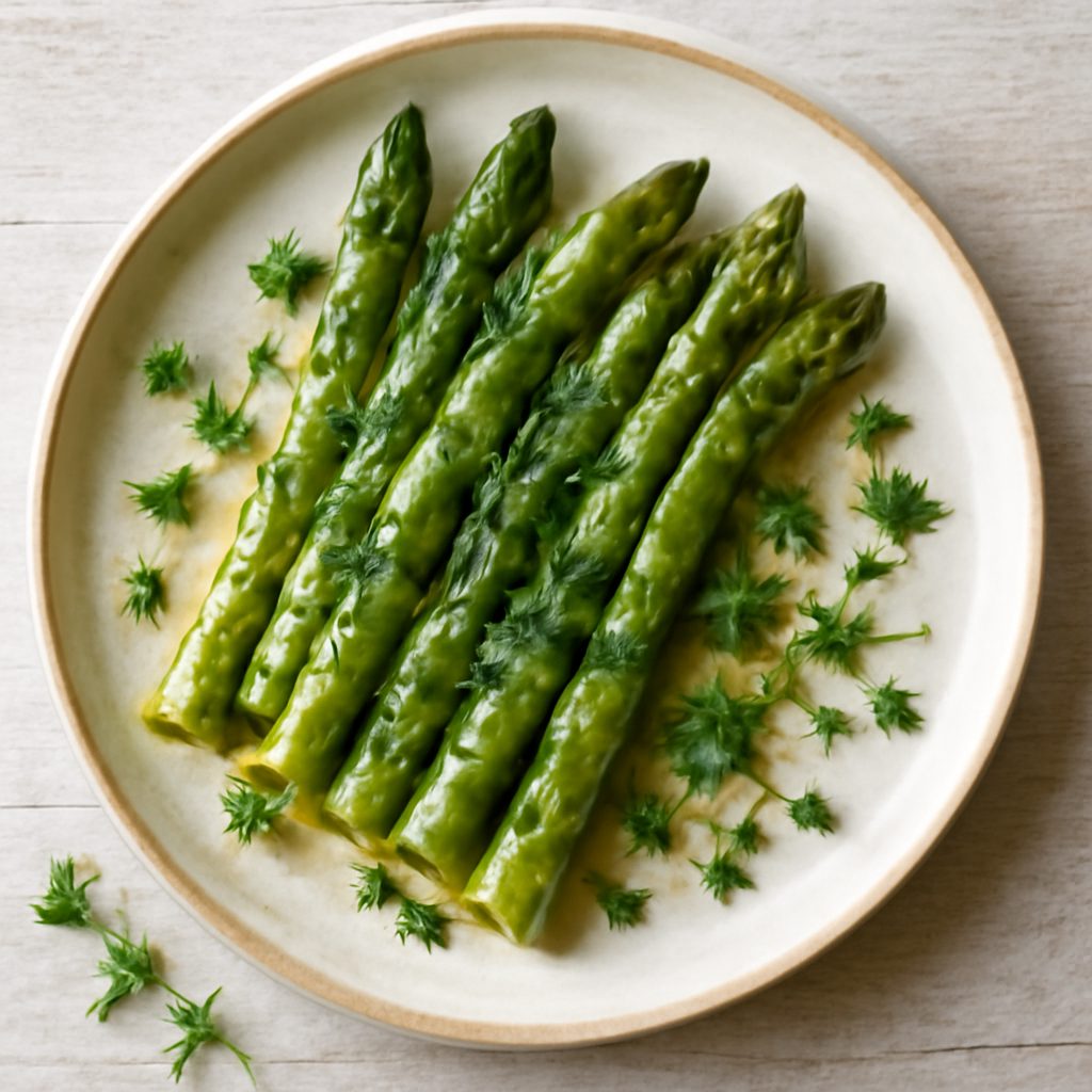 Contorno di asparagi alle erbe aromatiche sottovuoto