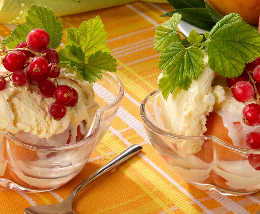 Coppa gelato alla pesca light